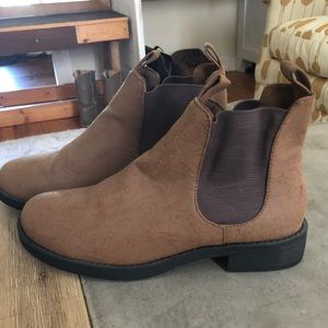 Brown ankle booties